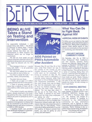 Item #1657 Being Alive July 88