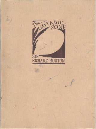 Item #1671 The Sotadic Zone. Richard Burton