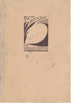 Item #1671 The Sotadic Zone. Richard Burton